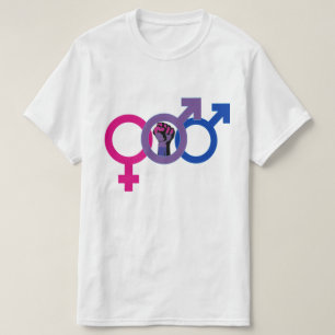 Bisexual Man Power LGBTQ+ T-Shirt