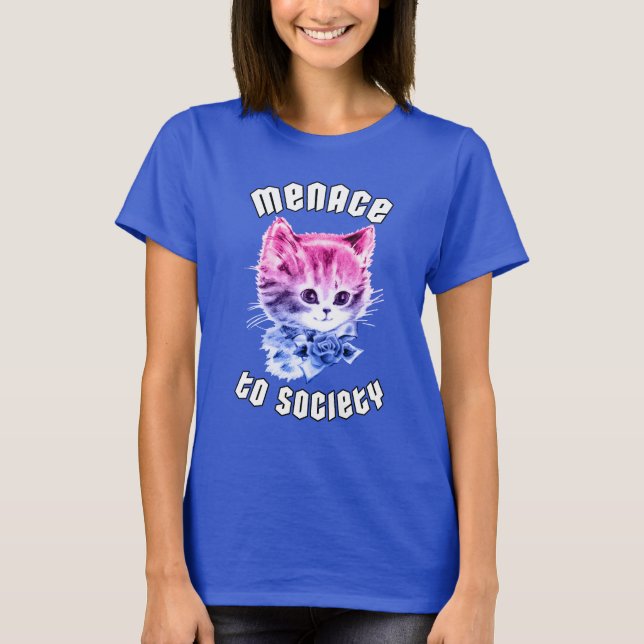 Bisexual Menace Kitty T-Shirt (Front)