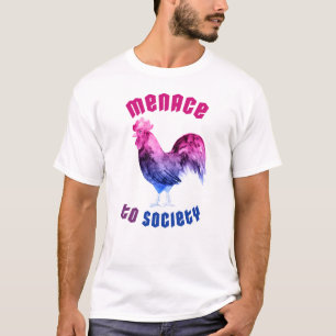Bisexual Menace Rooster T-Shirt