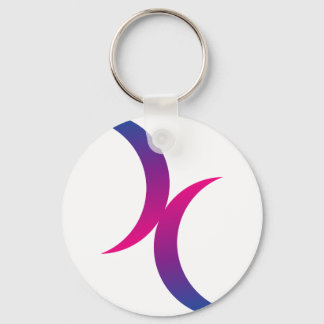 Bisexual moon keychain