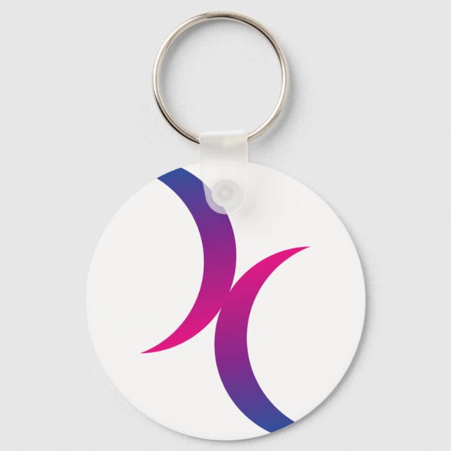 Bisexual moon keychain (Front)