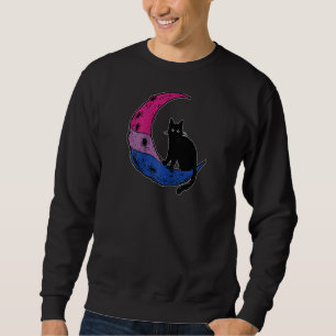 Bisexual Moon Space Cat Lgbt Gay Festival Pride Wi Sweatshirt