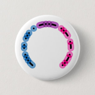 Bisexual Morse Code Arc Round Button