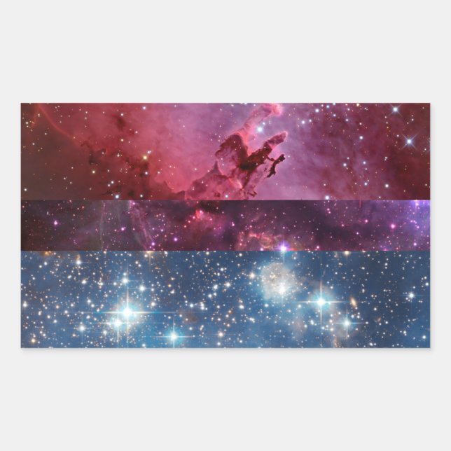 Bisexual nebula flag stickers (Front)