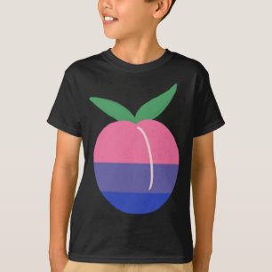 Bisexual Peach LGBTQ Bi Pride Flag Cottagecore Kaw T-Shirt