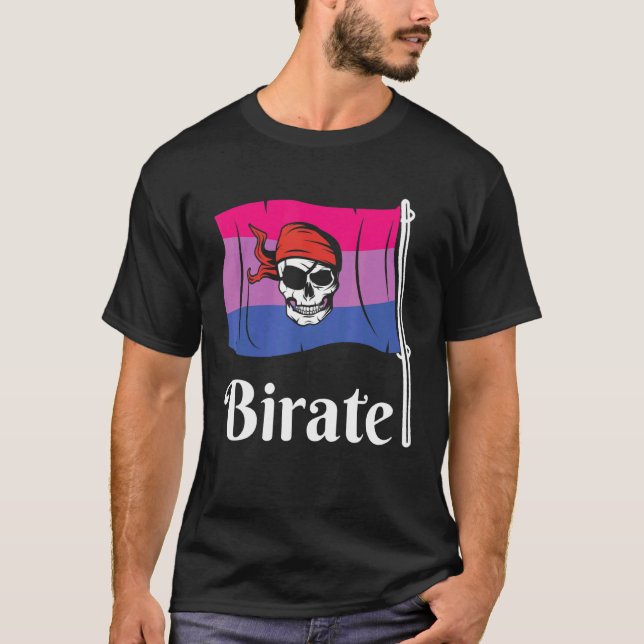 Bisexual Pirate Birate Lgbtq  Lgbt Gay Pride Tee (Front)