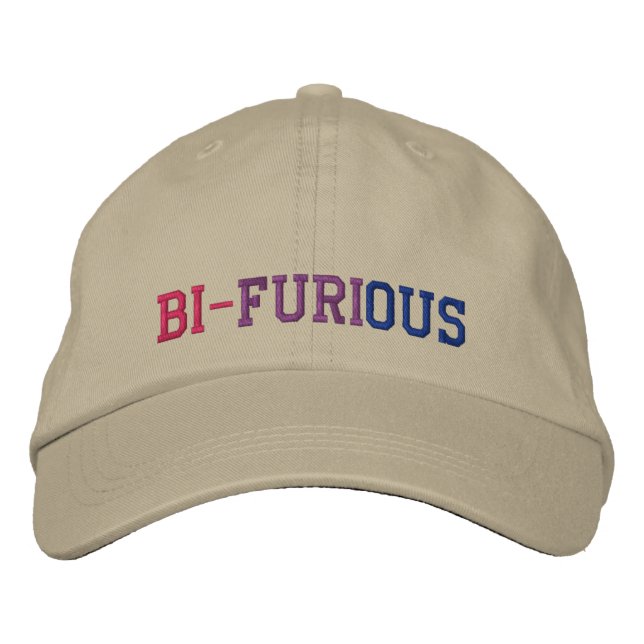 Bisexual Power BI-FURIOUS LGBT Pride Embroidered Hat (Front)