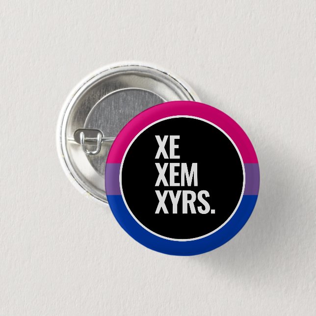 Bisexual Pride 1 Inch Round Button (Front & Back)
