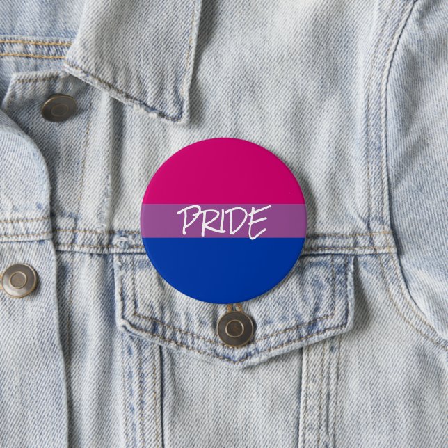 Bisexual Pride 3 Inch Round Button (In Situ)