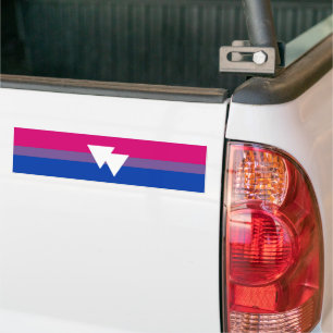 Bisexual Pride and Symbol Flag - Bumper Sticker