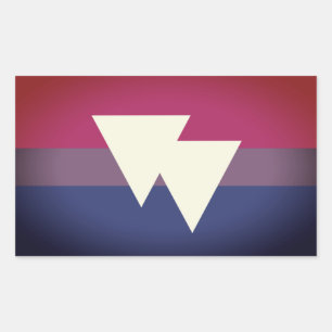 Bisexual Pride and Symbol Flag - Sticker