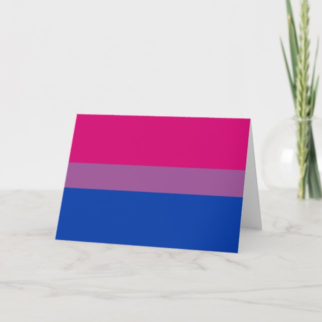 Bisexual Pride (Bi Flag) Card (Front)