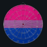 Bisexual Pride (Bi Flag) Dartboard<br><div class="desc">This design features the bisexual pride flag, which was first designed by Michael Page in 1998. It was intended to give the bisexual community its own symbol comparable to the gay pride flag. In the flag, the pink is for same gender attraction, blue is for different gender attraction, and purple...</div>
