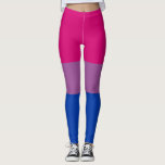 Bisexual Pride (Bi Flag) Leggings<br><div class="desc">This design features the bisexual pride flag, which was first designed by Michael Page in 1998. It was intended to give the bisexual community its own symbol comparable to the gay pride flag. In the flag, the pink is for same gender attraction, blue is for different gender attraction, and purple...</div>