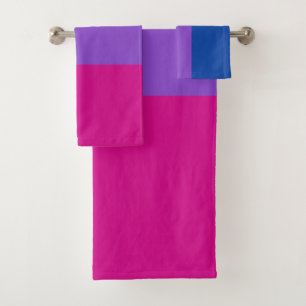 Bisexual Pride, Bold Stripes, LGBTQ PRIDE Bath Towel Set