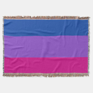 Bisexual Pride, Bold Stripes, LGBTQ PRIDE Throw Blanket