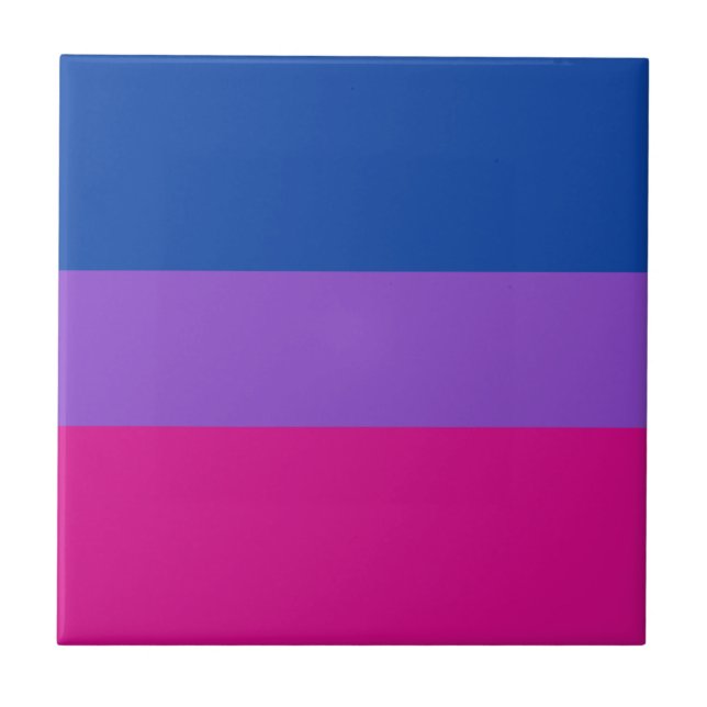 Bisexual Pride, Bold Stripes, LGBTQ PRIDE Tile (Front)