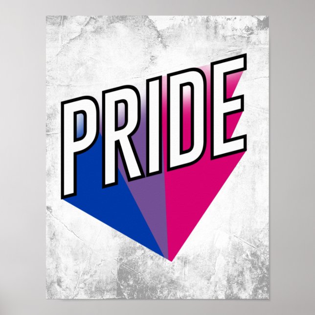 Bisexual Pride Burst Poster (Front)