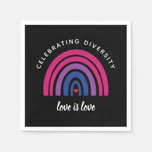 Bisexual Pride Celebrating Diversity Love Is Love Napkin
