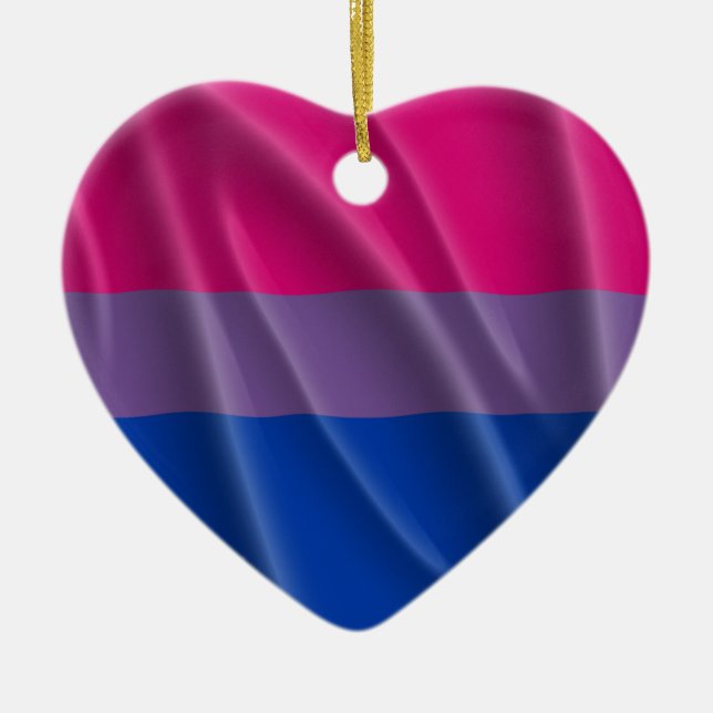 BISEXUAL PRIDE CERAMIC ORNAMENT (Front)