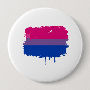 Bisexual Pride Colours 4 Inch Round Button