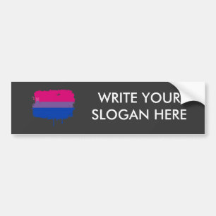 Bisexual Pride Colours Bumper Sticker