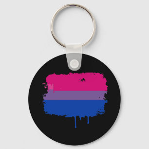 Bisexual Pride Colours Keychain