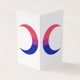 Bisexual Pride Crescent Moons Greeting Card