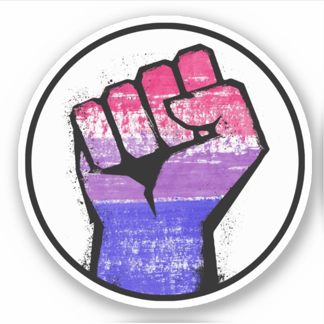Bisexual Pride Fist Circle (Front)