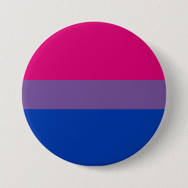 Bisexual Pride Flag 3 Inch Round Button (Front)