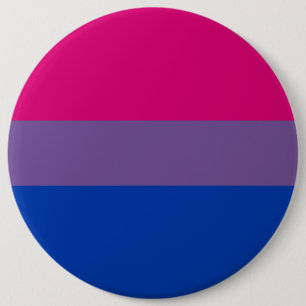 Bisexual Pride Flag 6 Inch Round Button