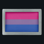 Bisexual Pride Flag Belt Buckle<br><div class="desc">The bisexual pride flag was designed in 1998 in order to give the bisexual community its own symbol comparable to the Gay pride flag of the larger LGBT community and increase the visibility of bisexuals, both among society as a whole and within the LGBT community. The deep pink or rose...</div>