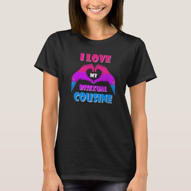 Bisexual Pride Flag Bi Flag I Love My Bisexual Cou T-Shirt (Front)