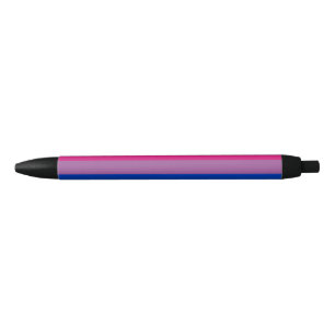 Bisexual Pride Flag Black Ink Pen