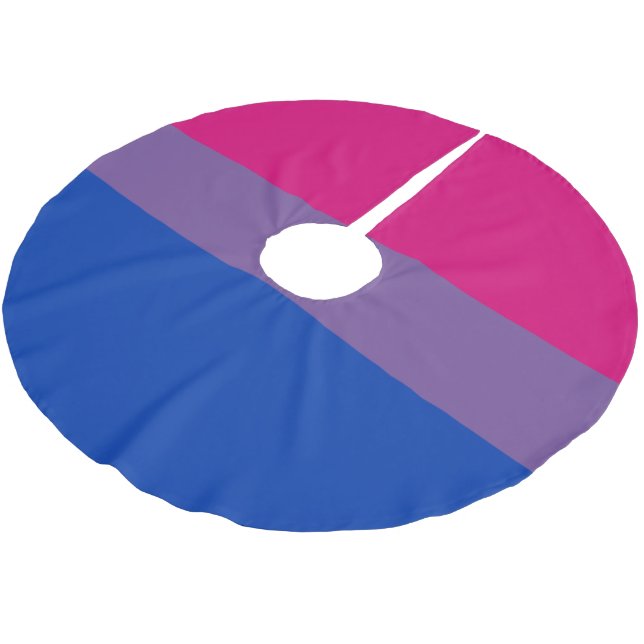 Bisexual Pride Flag Brushed Polyester Tree Skirt (Angled)