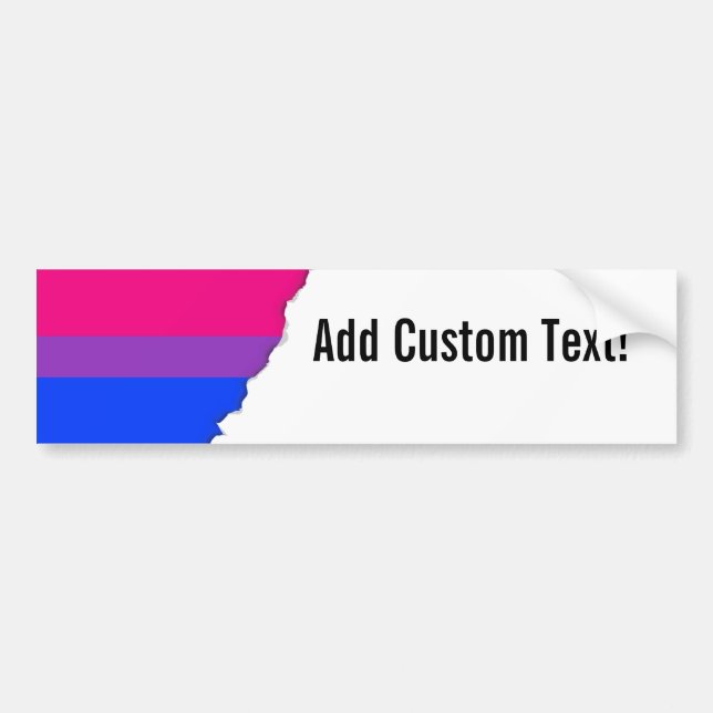 Bisexual Pride Flag Bumper Sticker (Front)