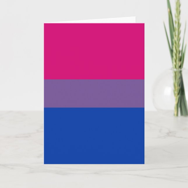 Bisexual Pride Flag Card (Front)