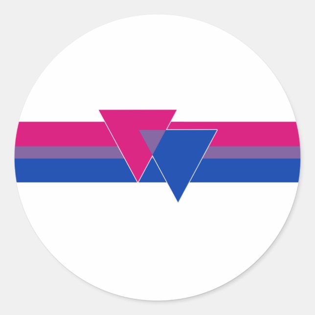 Bisexual Pride Flag Classic Round Sticker (Front)