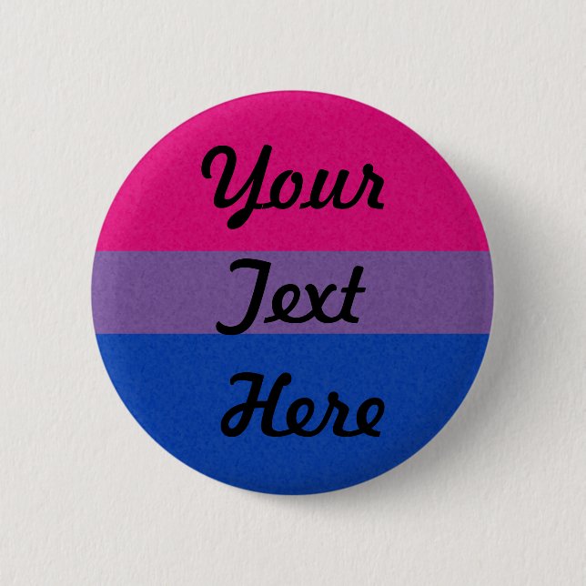 Bisexual Pride Flag Coloured Background 2 Inch Round Button (Front)