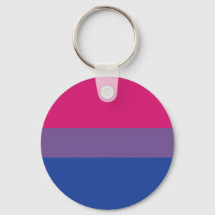 Bisexual Pride Flag Design Stripes Keychain