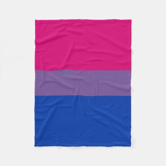 Bisexual Pride Flag Fleece Blanket (Front)