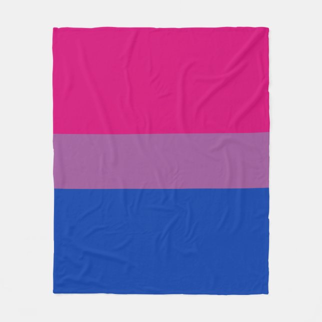 Bisexual Pride Flag Fleece Blanket (Front)