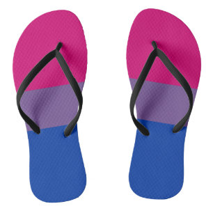 Bisexual Pride Flag Flip Flops