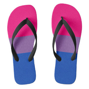 Bisexual Pride Flag Flip Flops