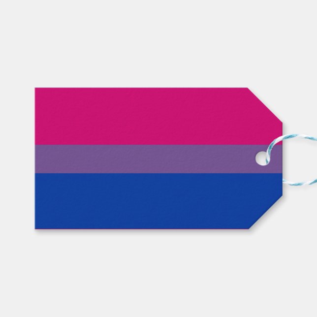 Bisexual Pride Flag Gift Tags (Front (Horizontal))