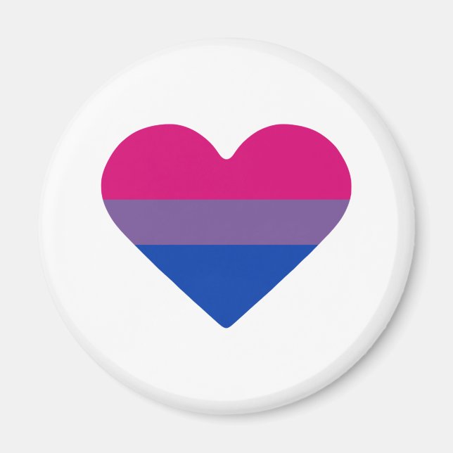 Bisexual Pride Flag Heart Magnet (Front)