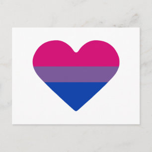 Bisexual Pride Flag Heart Postcard