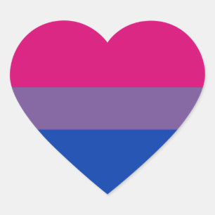 Bisexual Pride Flag Heart Sticker