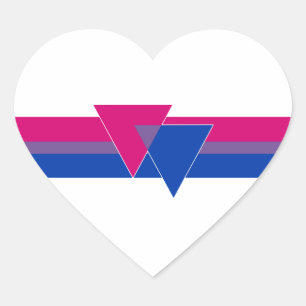 Bisexual Pride Flag Heart Sticker