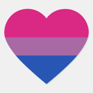 Bisexual Pride Flag Heart Sticker